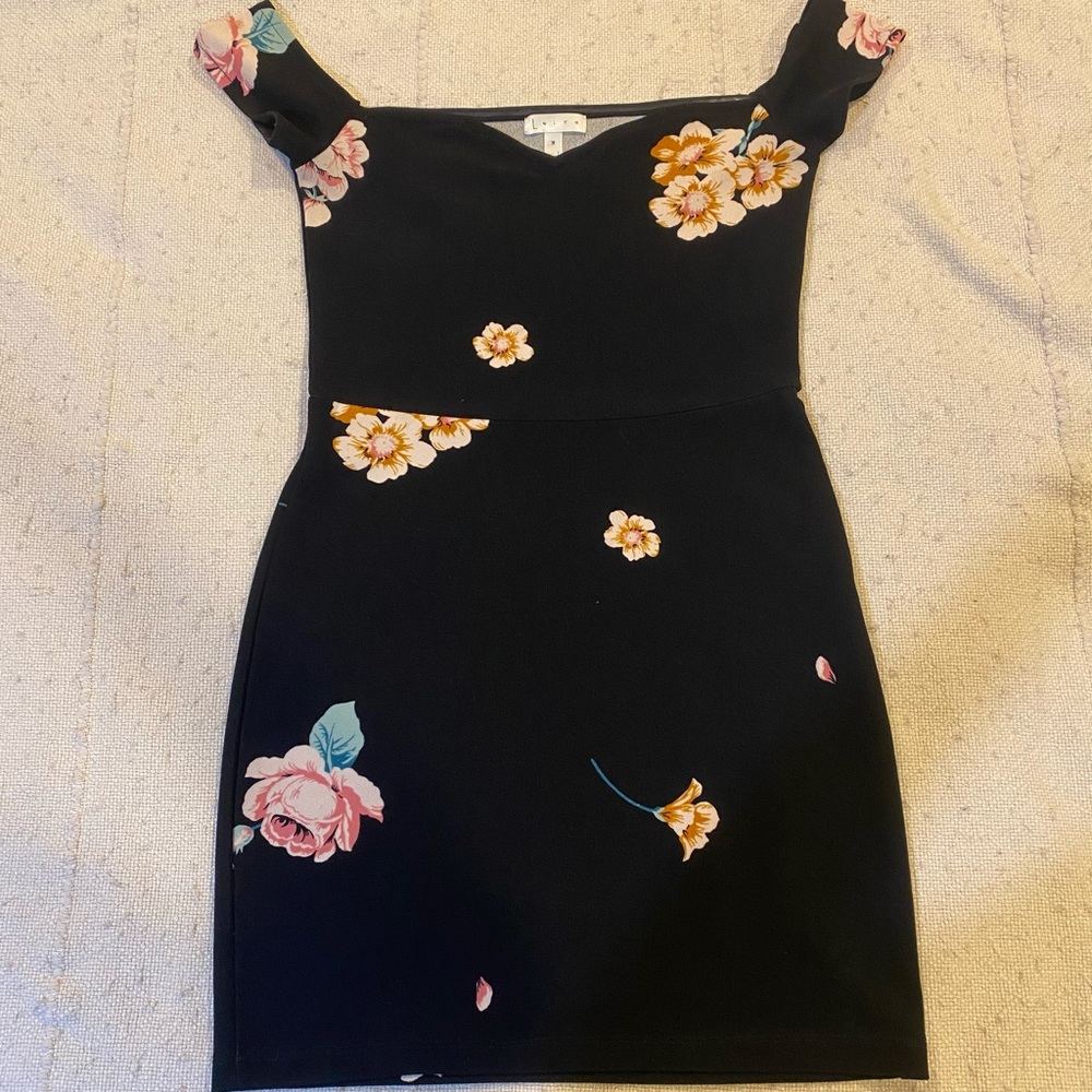 Black floral dress